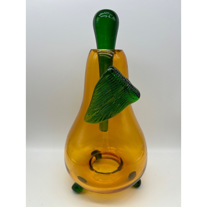 Art Glass Pear Jaroslav Svoboda Karlov Czech Blown Glass