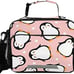 Kcldeci Cute Penguin Lunch Bag for Women Men Cartoon Pink Sea