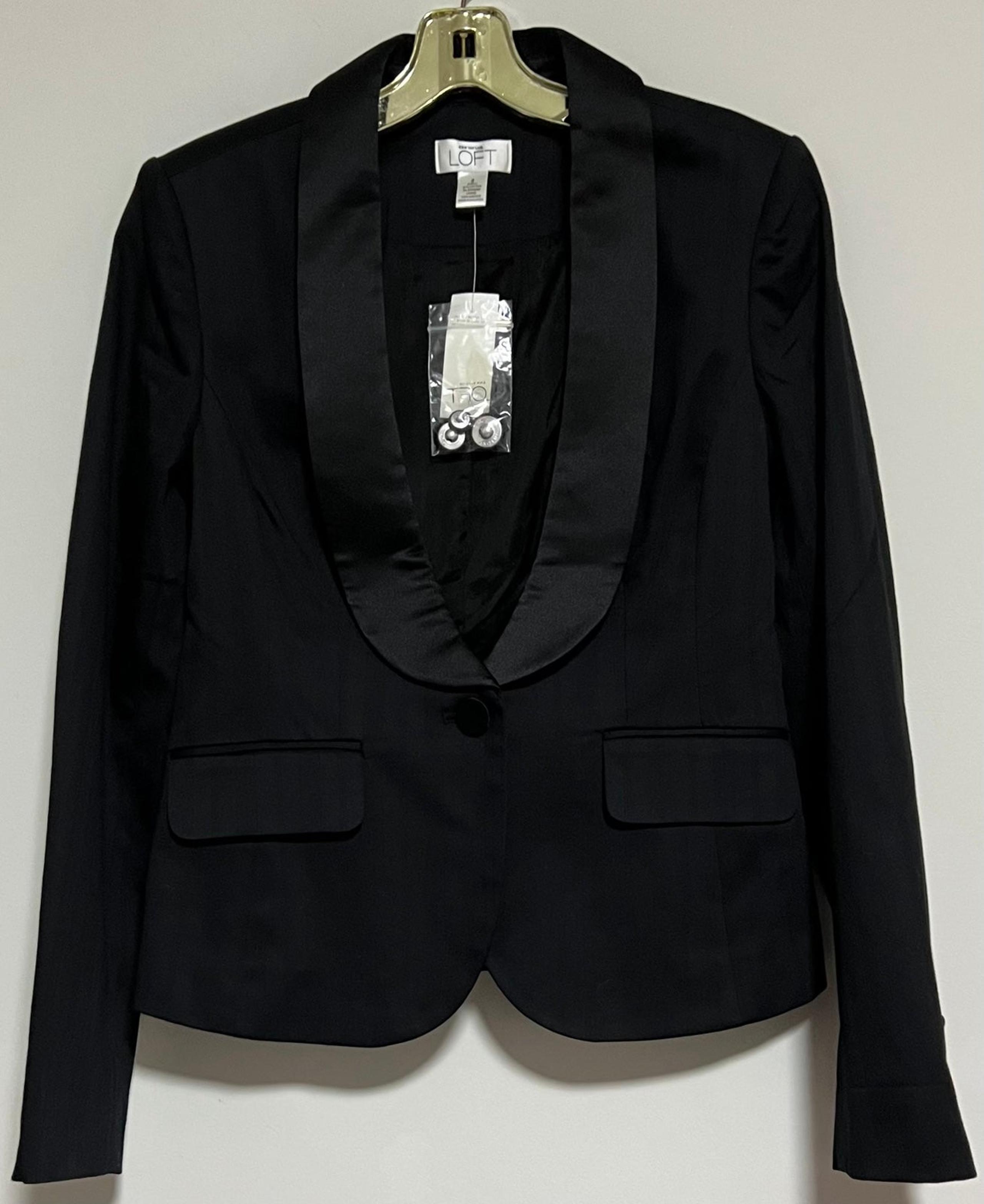 Ann Taylor LOFT Business Casual Tuxedo Style Jacket Blazer