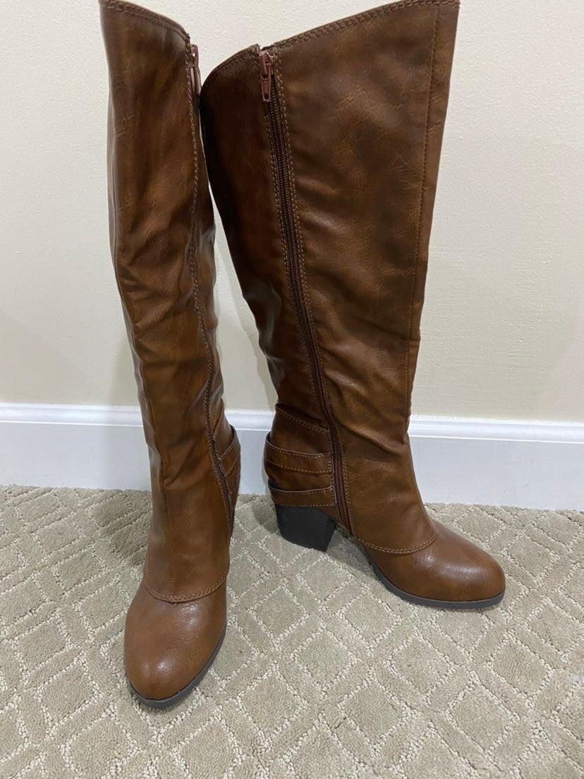 American Rag Cie Emilee Women Asymmetrical Biker Riding Boots Wide Calf American Rag Cie Emilee Women Asymmetrical Biker Riding Boots Wide Calf