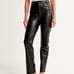 *NWT* Abercrombie Curve Love Vegan Leather 90s Straight Pant