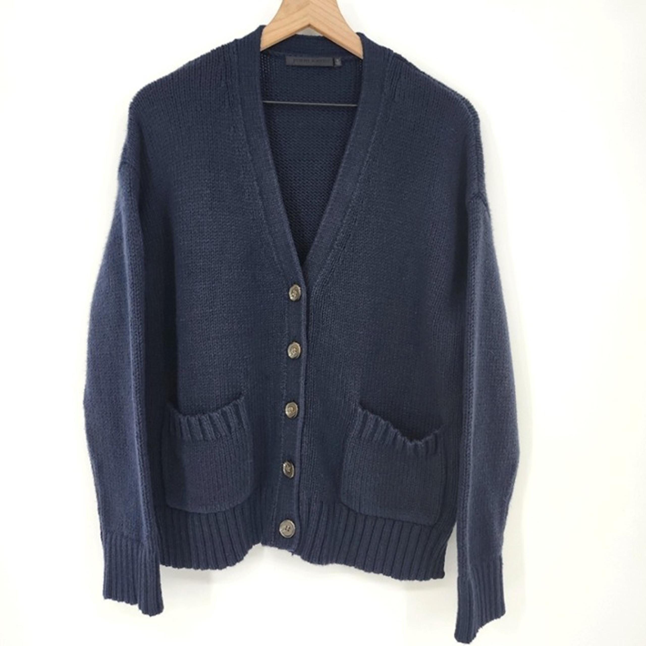 Jenni Kayne Womens Cardigan Sweater Size M Dark Navy Classic Preppy Pockets
