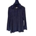 Weekends by Chico's Women's Pullover Hoodie Long Sleeve Stretch Navy Blue Size 1
