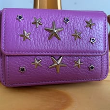 Jimmy Choo star studded mini compact wallet