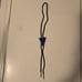 Blue Gold Black Iridescent Vintage Original Glass Western Bolo Triangle Tie