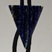 Blue Gold Black Iridescent Vintage Original Glass Western Bolo Triangle Tie