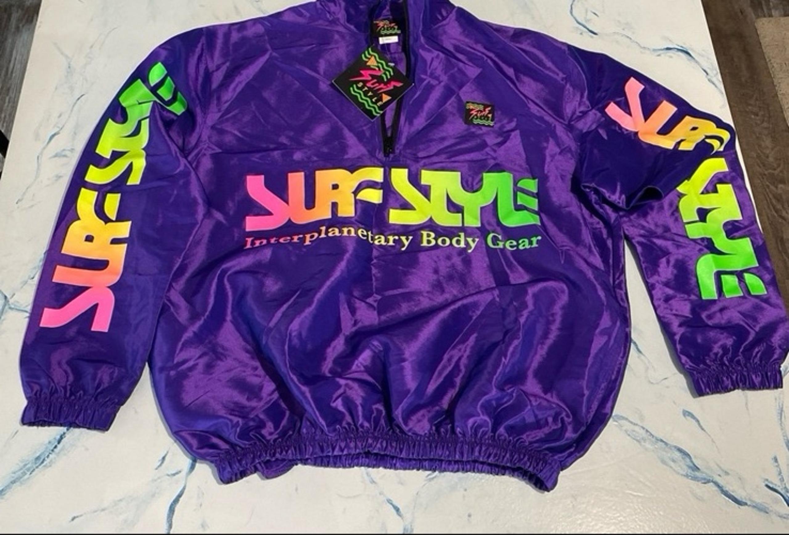 Vintage 90’s Retro Neon SURF STYLE Interplanetary Body Jacket UniSex (XL) NEW