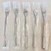 5 Towle Bamboo-Bright Cocktail/Seafood Fork Stainless 18/8 Supreme Cut SCC Japan