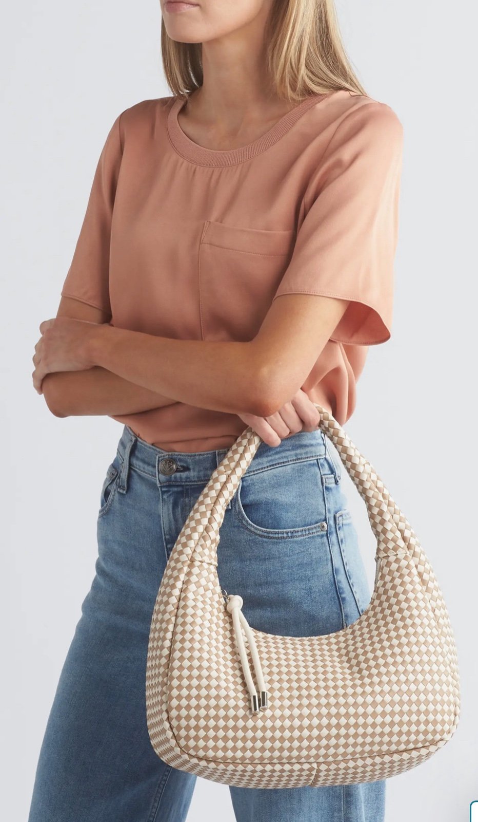 Steve Madden Win Woven Shoulder Bag