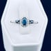 Vintage sapphire and diamond Shane company ring 10 karat white gold