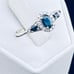 Vintage sapphire and diamond Shane company ring 10 karat white gold