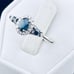 Vintage sapphire and diamond Shane company ring 10 karat white gold