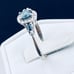 Vintage sapphire and diamond Shane company ring 10 karat white gold