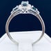 Vintage sapphire and diamond Shane company ring 10 karat white gold