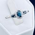 Vintage sapphire and diamond Shane company ring 10 karat white gold