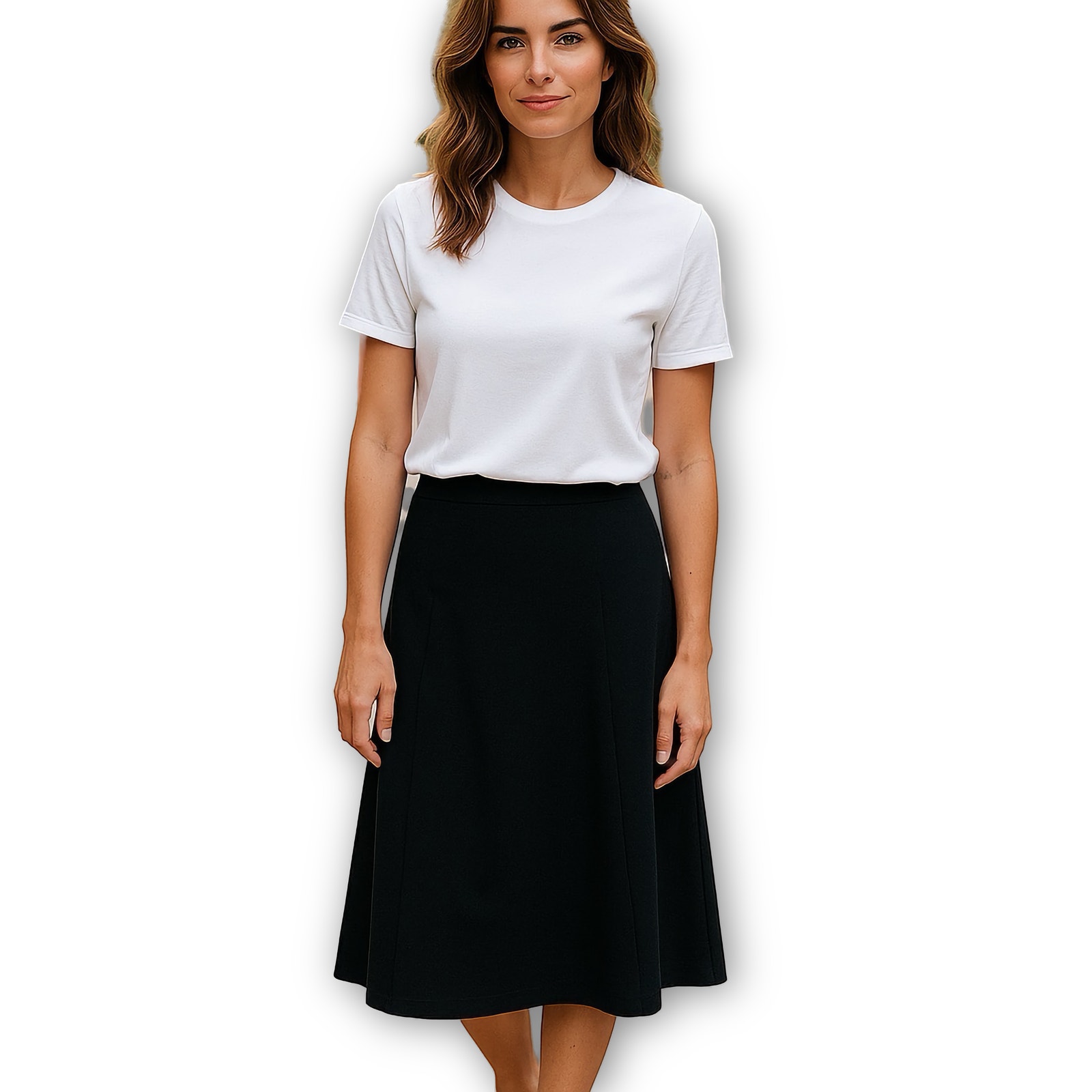 Brooks Brothers Skirt Crepe Wool A-Line Black Size 6 Career Office
