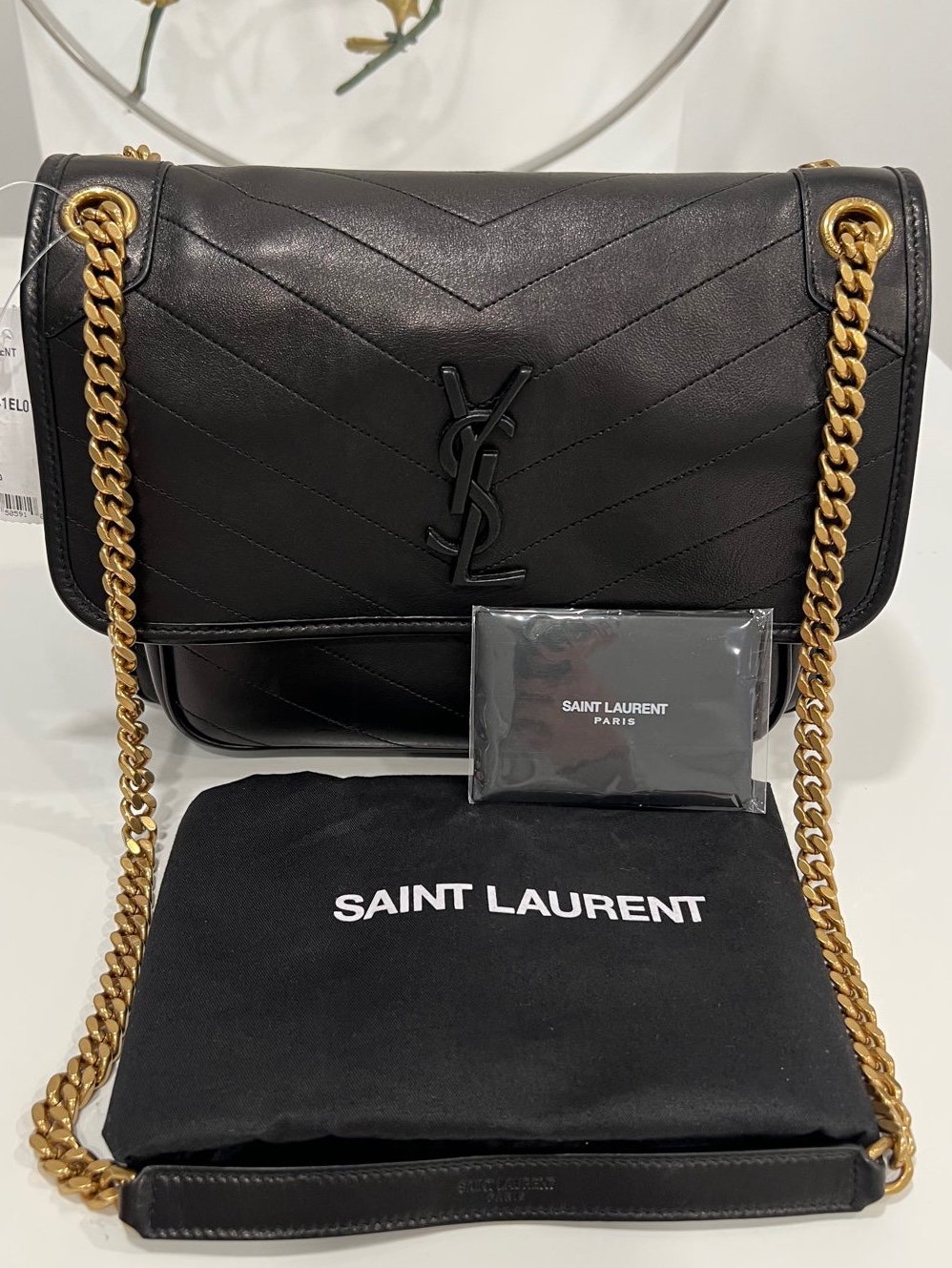 Saint Laurent Niki medium quilted soft leather shoulder bag
