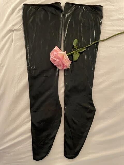 Lot of 5 Sexy Faux Leather Stockings - Long Socks, Hold Ups, Thigh-High Stocking