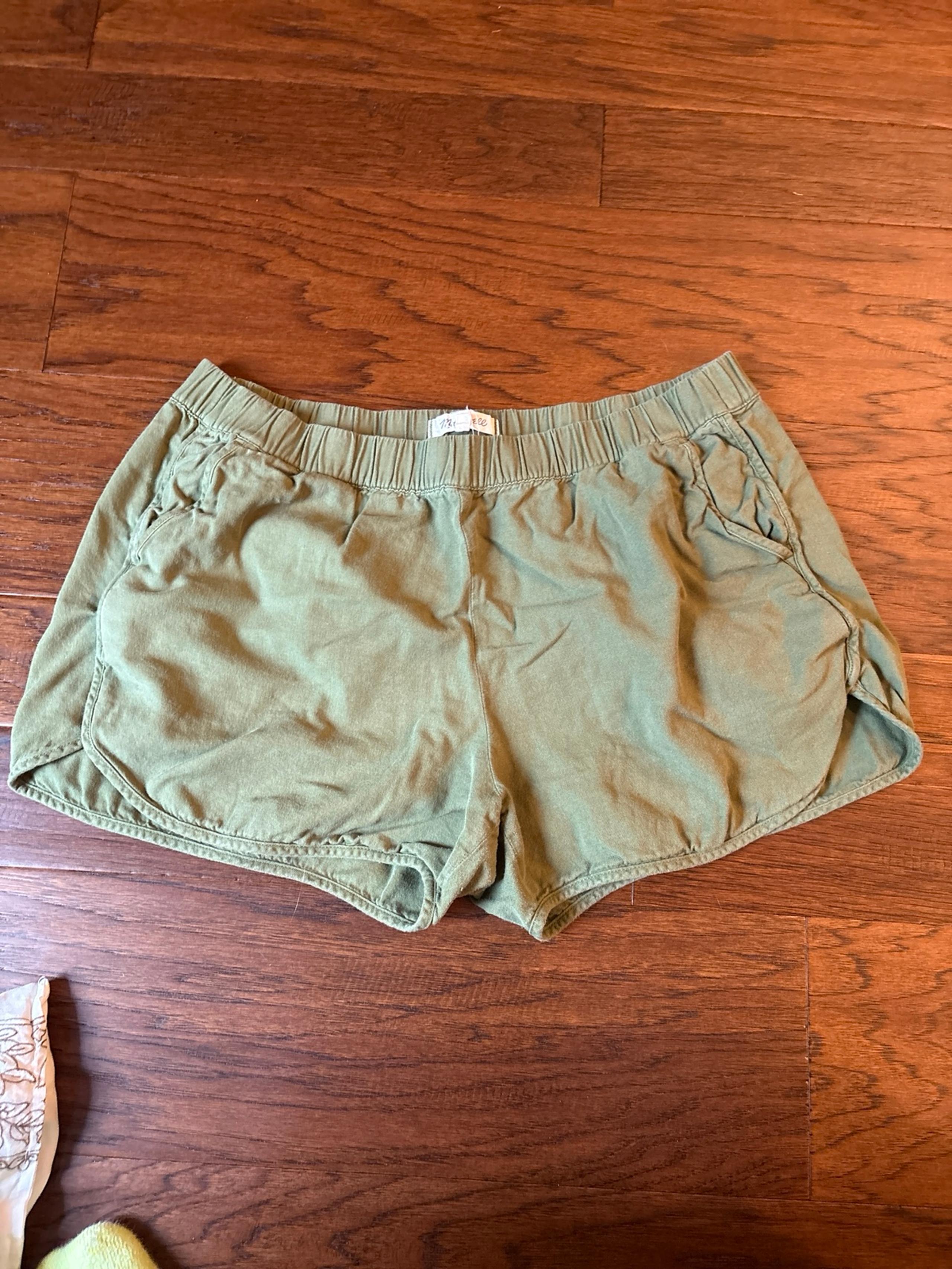Madewell Large Pull On Green Shorts