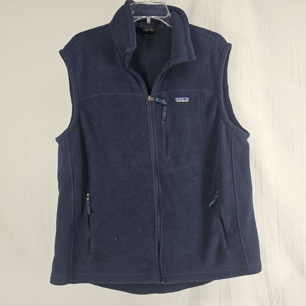 Patagonia Men's Sleeveless Full Zip Vest Fleece Size XL Navy Blue