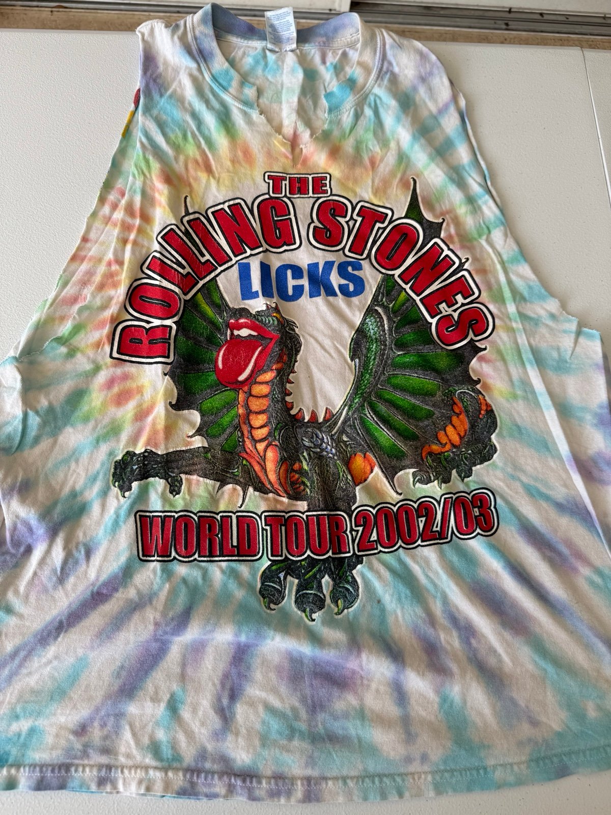 Vintage Rolling Stones Tour T-Shirt - Forty Licks World Tour Band XL 2002/2003