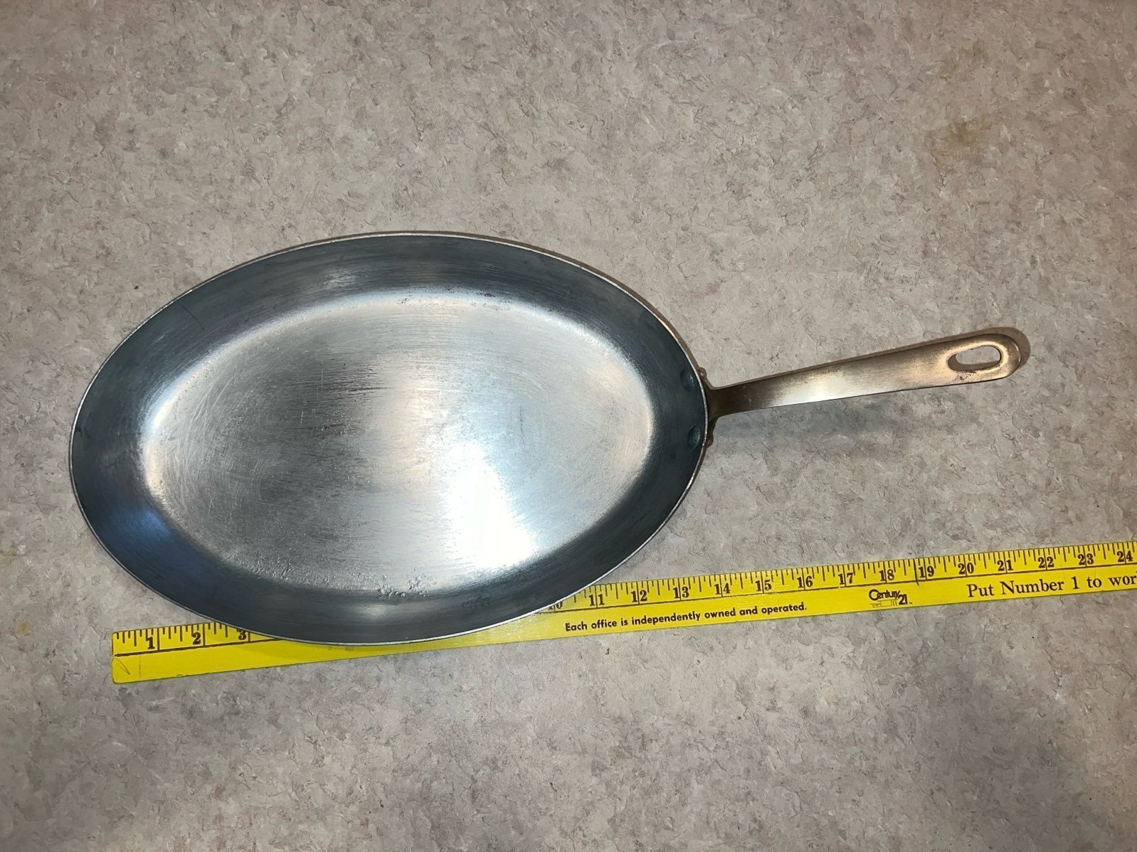 Vintage Villedieu Williams Sonoma Oval Pan Copper Baking Dish France xl