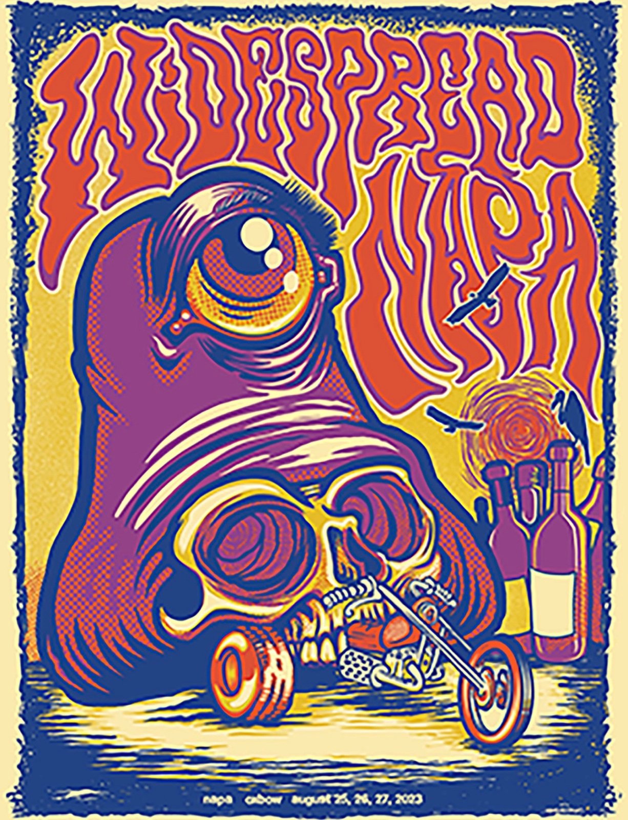 Widespread Panic - Oxbow River Stage, Napa, CA 8/25-27 '23 Screen Printed Poster