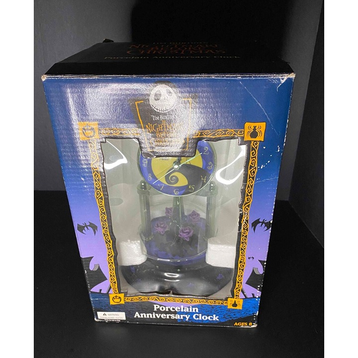 Disney Nightmare Before Christmas Anniversary Clock w Box AS IS READ DESC
