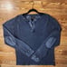 Los Angeles Third & Army Gray Distressed Long Sleeve Henley Tee Men's XL