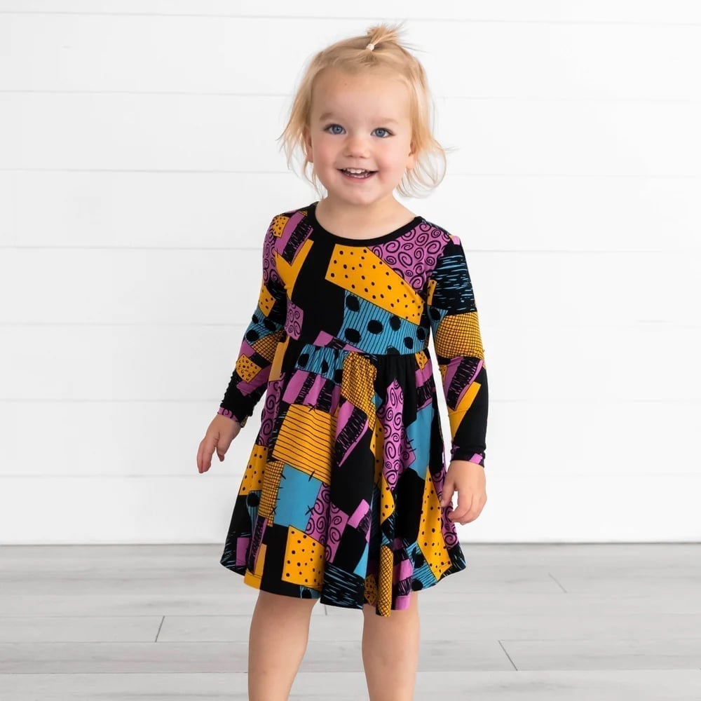Little Sleepies Disney Sally's Patchwork Twirl Dress Size 7