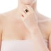 Rose vermilion silver added ring Bear Rose 18K gold plated