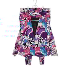 Plus Size Ashley Stewart Mix Print Stretch Fandago Blazer And Pant Set