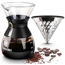 Pour Over Coffee Maker with Stainless Steel Dripper