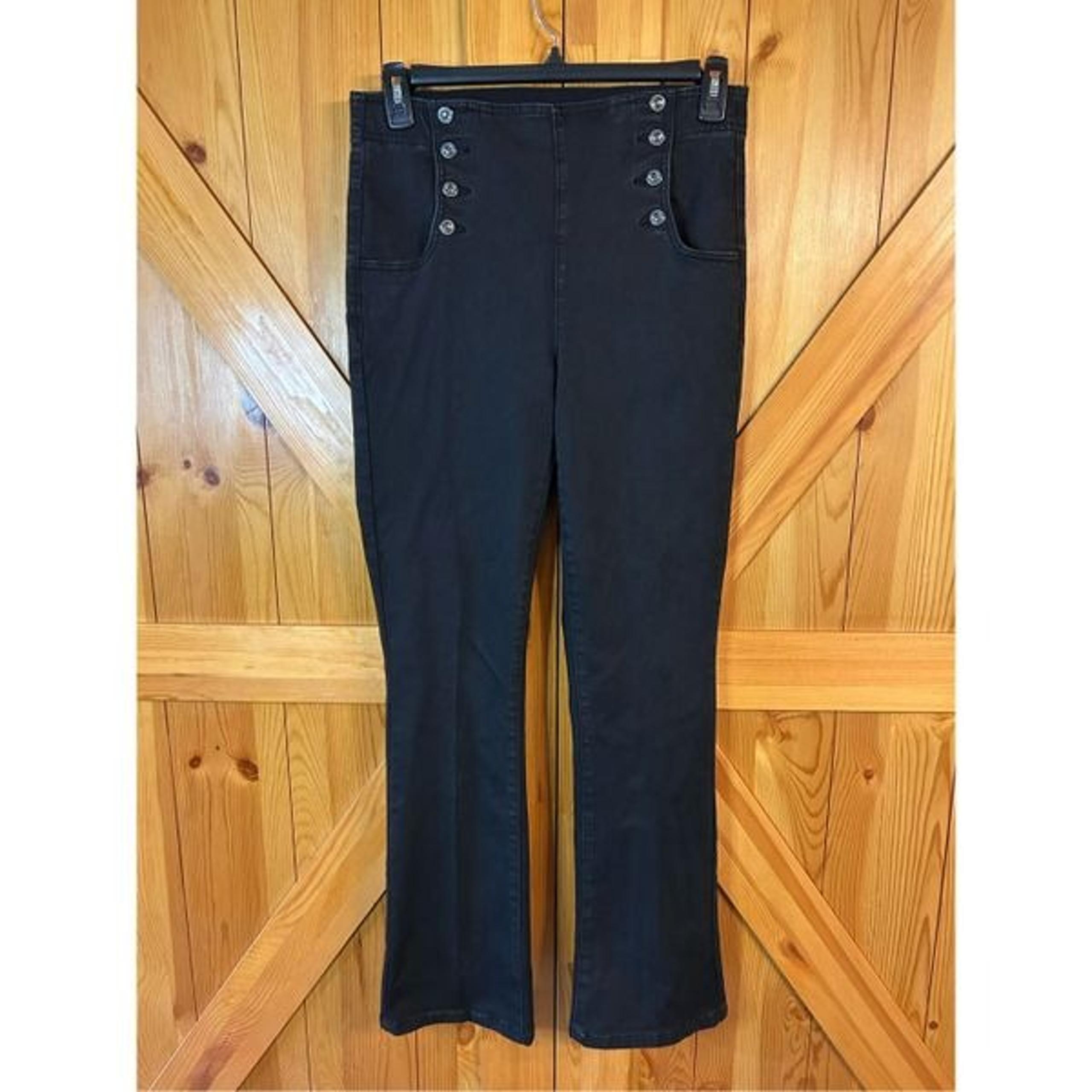 DG2 Diane Gilman Virtual Stretch Sailor Bootcut Jean Black Medium Tall (8330)