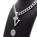 ICE BLING INITIAL V &10mm20 MIAMI CHAIN