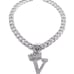ICE BLING INITIAL V &10mm20 MIAMI CHAIN