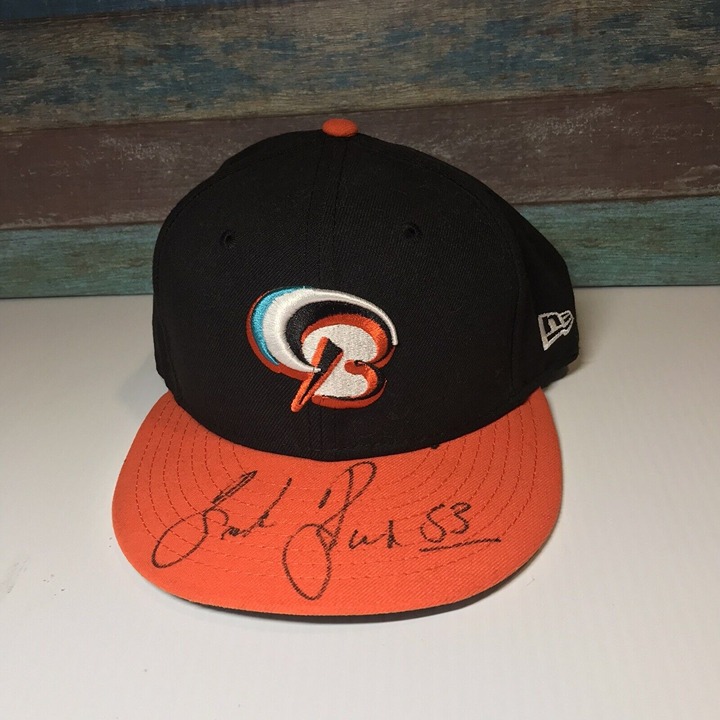 Zach Britton signed Bowie Baysox hat Game Used? MILB Baltimore Orioles