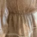 Watson X Watson Low Collar Blouse Dress in Taupe & Cream Size 8 New With Tags