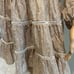 Watson X Watson Low Collar Blouse Dress in Taupe & Cream Size 8 New With Tags