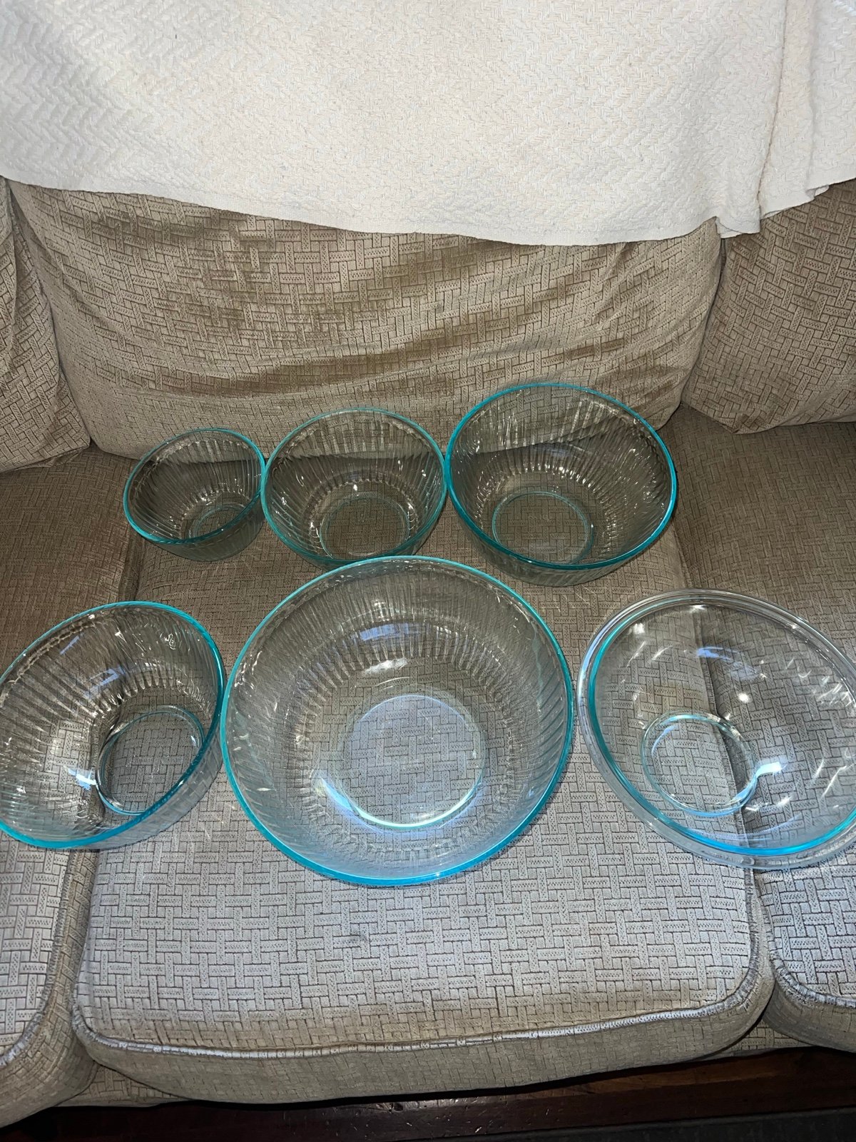 Pyrex Nesting Bowl Set Aqua Tint