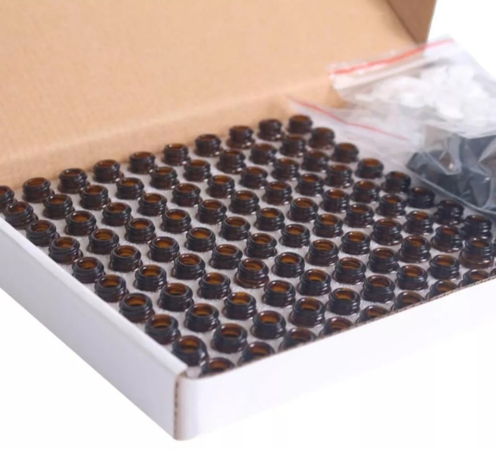 100pcs 4ml Amber Glass Bottles for Oil Essential Oil Perfume