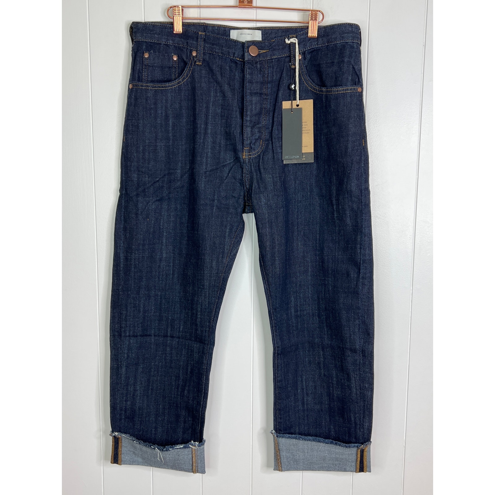 One Teaspoon Men's Organic Raw Bandit Jean Dark Wash Size 34 NWT