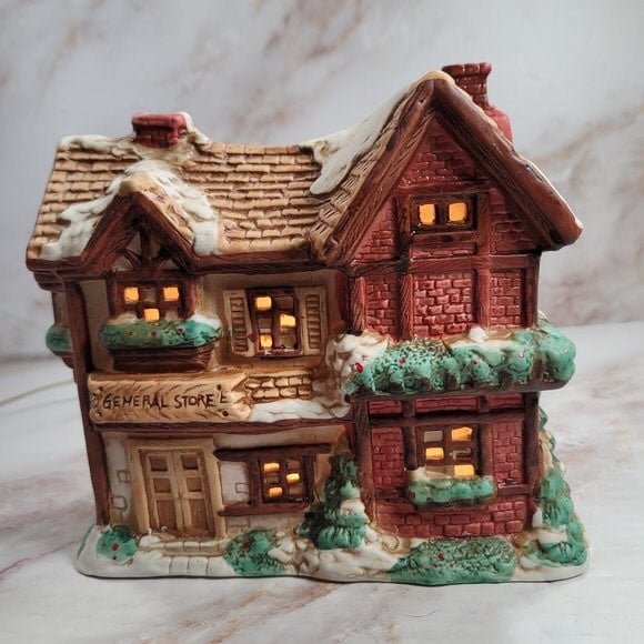 Village Square Christmas Lighted General Store