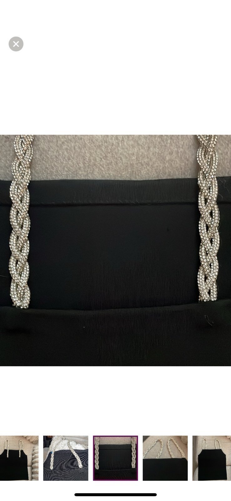 NWO Alice & olivia beautiful stretchy braided thick Rhinestones top Sz Small
