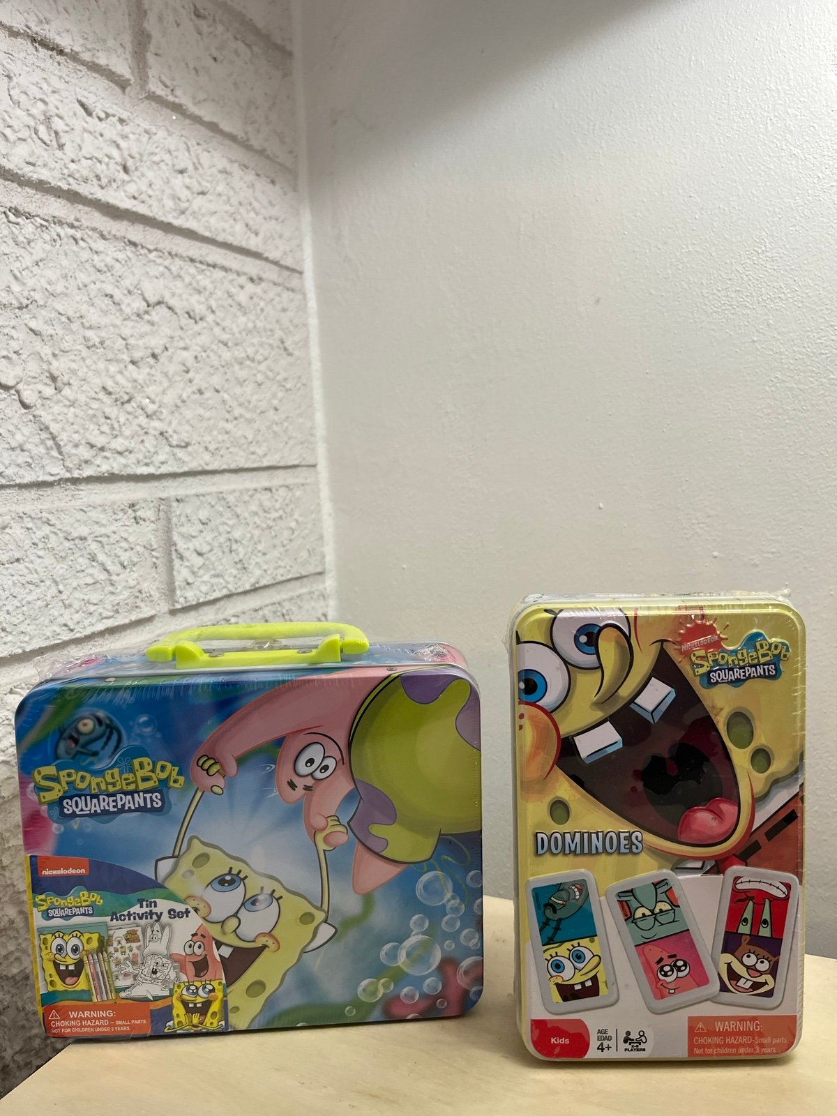 Sponge Bob New in Plastic Activity Set and Dominoes