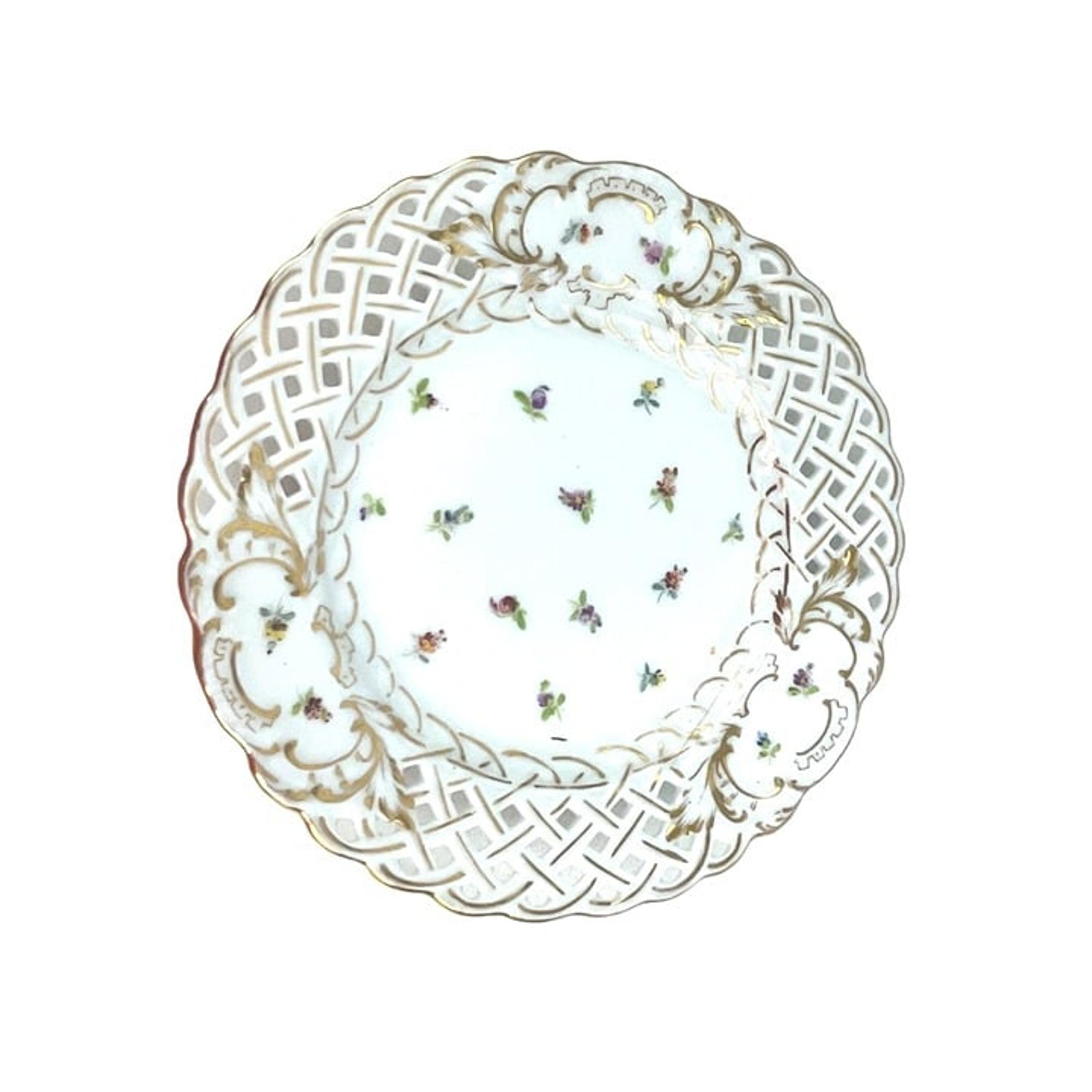 Antique Meissen Richard Klemm, Dresden Crown Mark, 6 Inch Antique German Porcela
