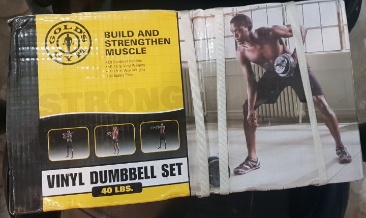 Gold's Gym 40 lb vinyl dumbbell set