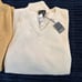 NWT Jos A Bank Lambswool Sweaters V-Neck Argyle Beige/Yellow Lot Of 2