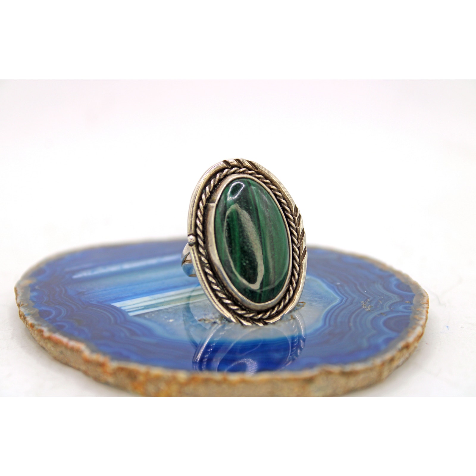 Sterling Silver Malachite Ring