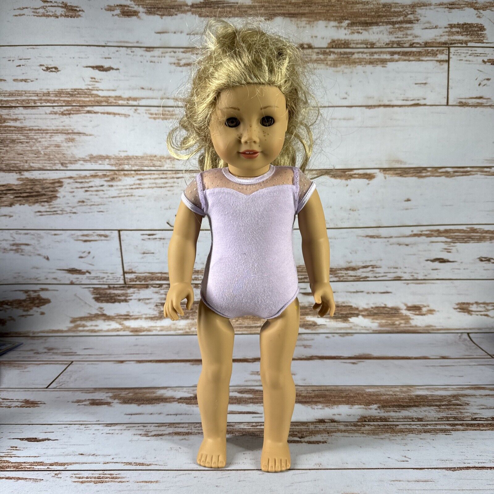 American Girl Pleasant Co 24 Blonde Hair Brown Eyes Freckles